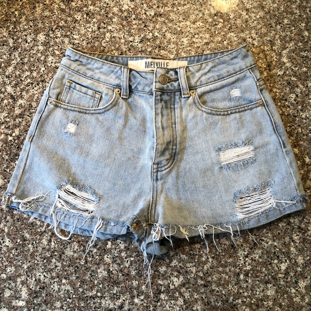 Brandy Melville high rise cut off shorts
